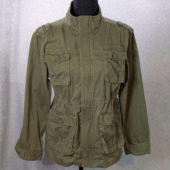 Crazy 8 Green Military Style Jacket for Girls, Size XL 14  100% Cotton - Picture 12 of 14